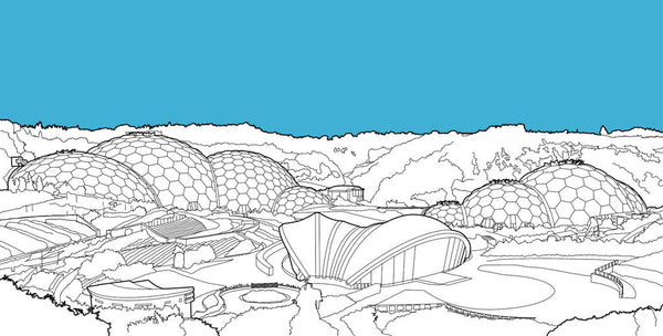 Pencil Drawing - Eden Project, Again, mucking about with …