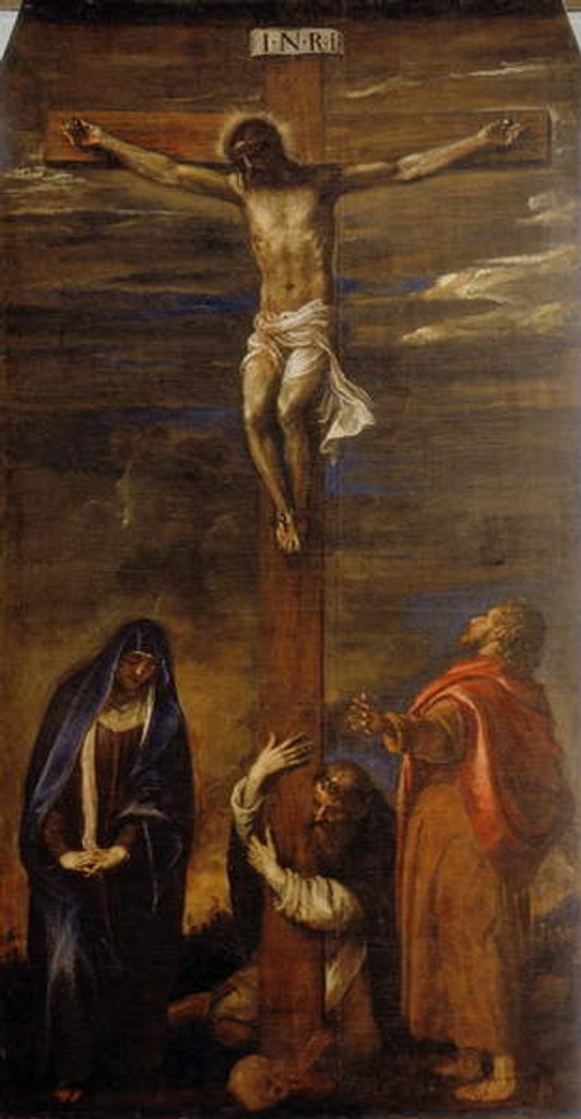 Detail of Christ on the Cross with the Virgin, Saint John and Saint Dominic by Titian