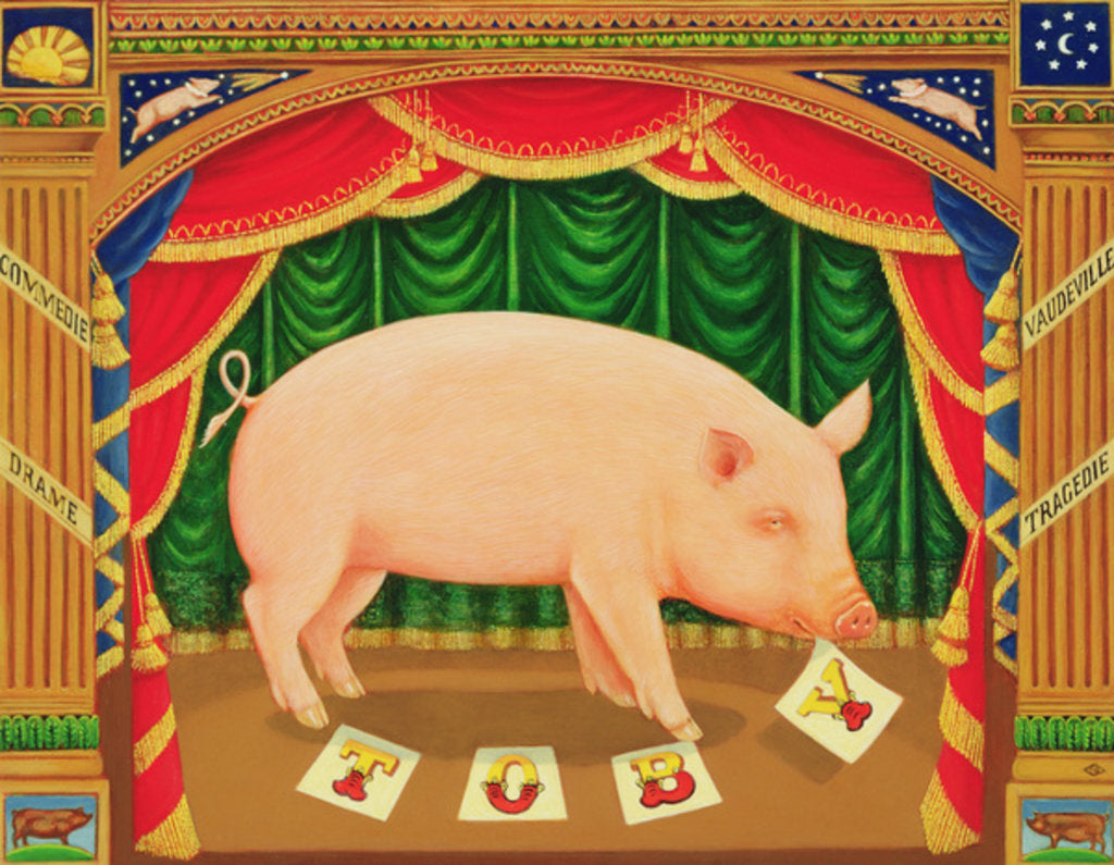 Detail of Toby the Learned Pig, 1998 by Frances Broomfield