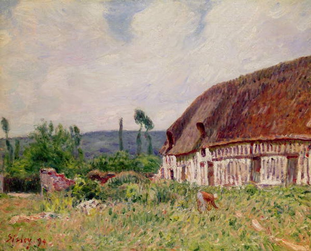 Detail of Thatched Cottage in Normandy, 1894 by Alfred Sisley