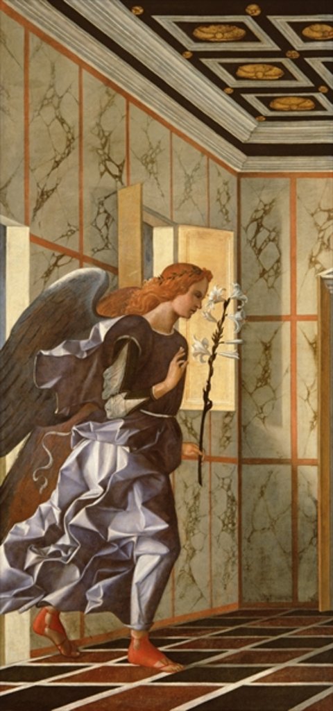 Detail of The Archangel Gabriel by Giovanni Bellini