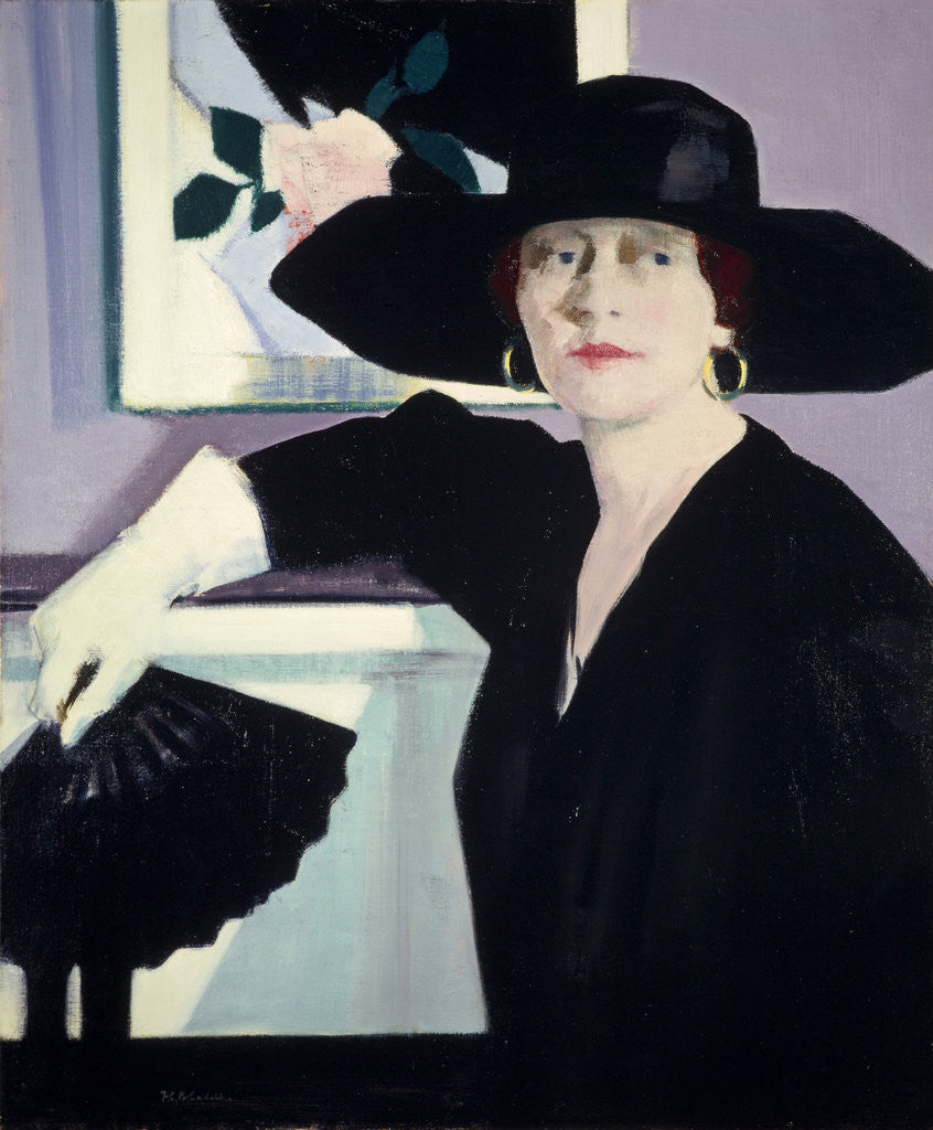 Detail of Portrait of a Lady in Black by Francis Campbell Boileau Cadell