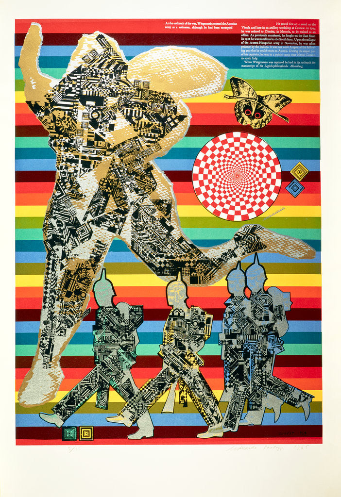 Detail of Wittgenstein the Soldier. From As is when by Eduardo Paolozzi