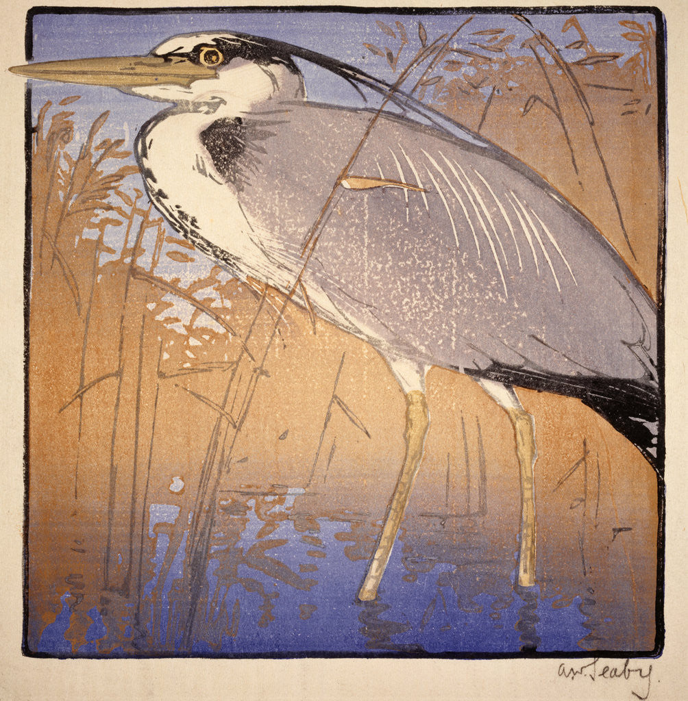 Detail of Heron (no. I) by Allen William Seaby