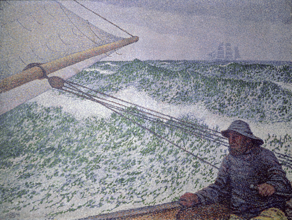 Detail of The Man at the Tiller, 1892 by Theo van Rysselberghe