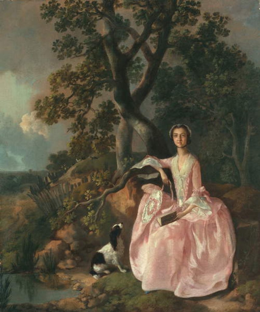 Detail of Woman with a spaniel, c.1749 by Thomas Gainsborough