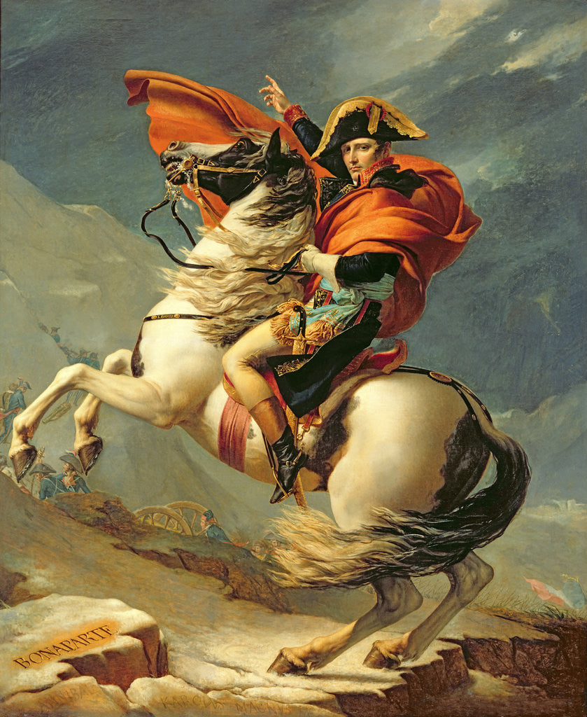 Detail of Napoleon Crossing the Alps by Jacques Louis David
