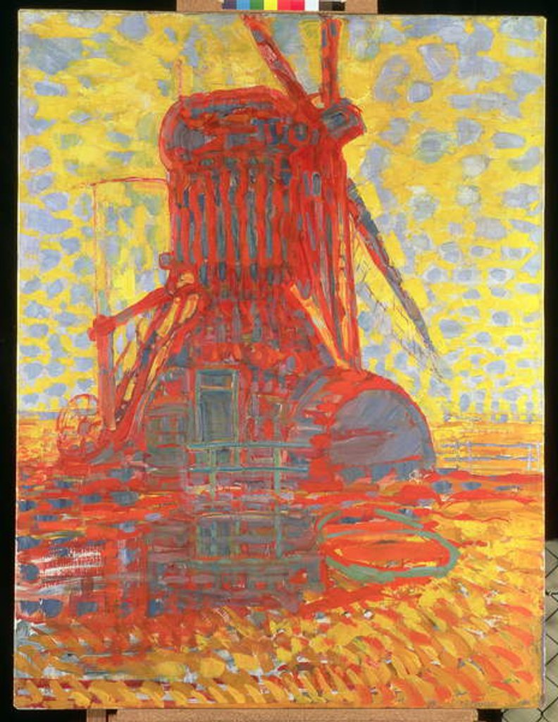 Detail of Mill in Sunlight: The Winkel Mill, 1908 by Piet Mondrian