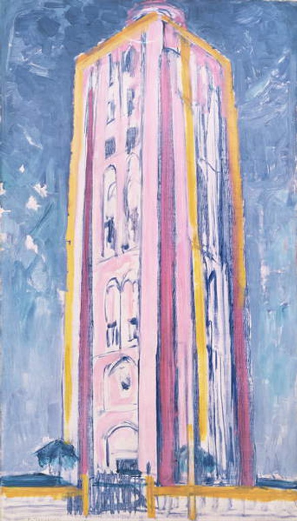 Detail of Lighthouse at Westkapelle in Orange, Pink, Purple and Blue, c.1910 by Piet Mondrian