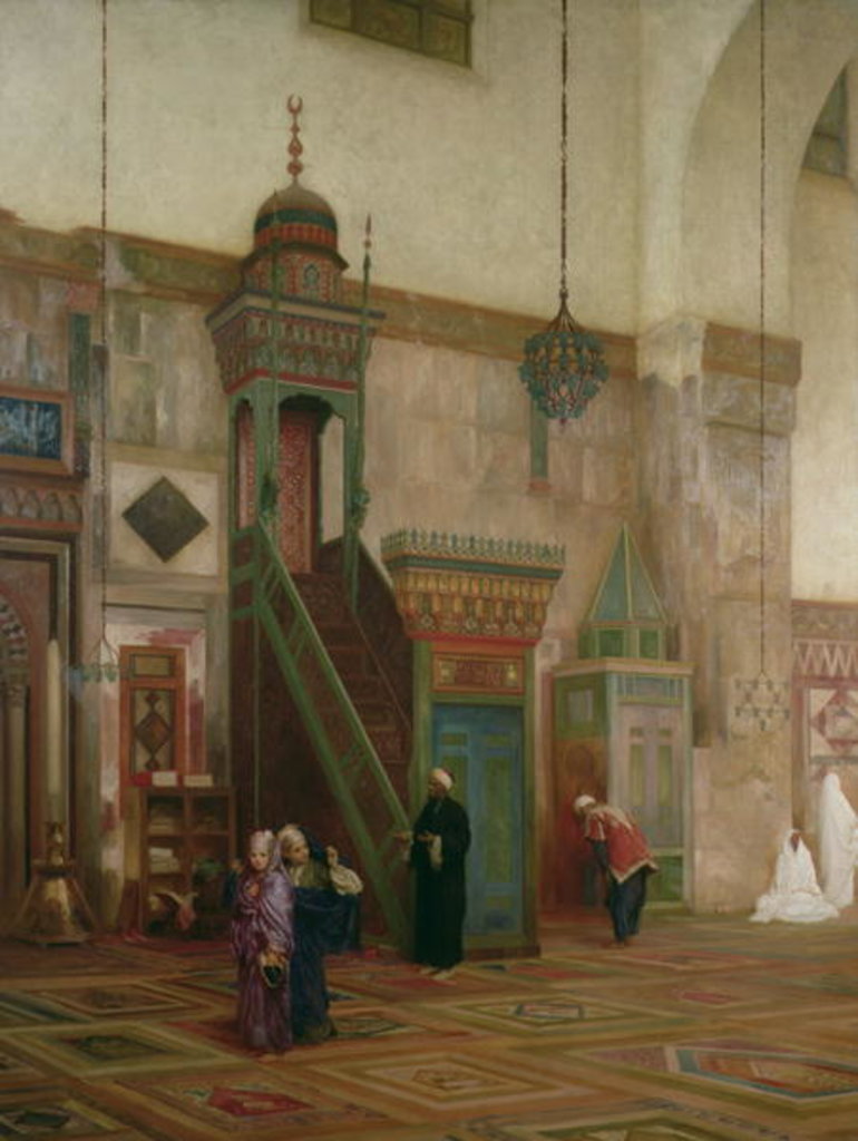 Detail of Detail of the interior of the Grand Mosque, Damascus, 1873-75 by Frederic Leighton