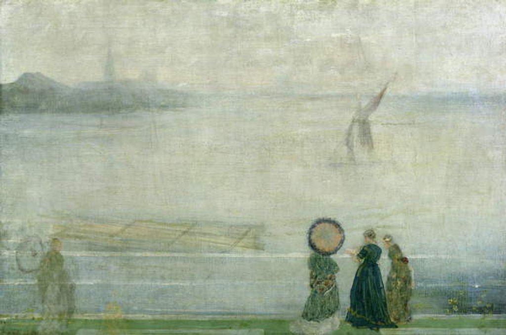 Detail of Battersea Reach from Lindsey Houses, c.1864-71 by James Abbott McNeill Whistler