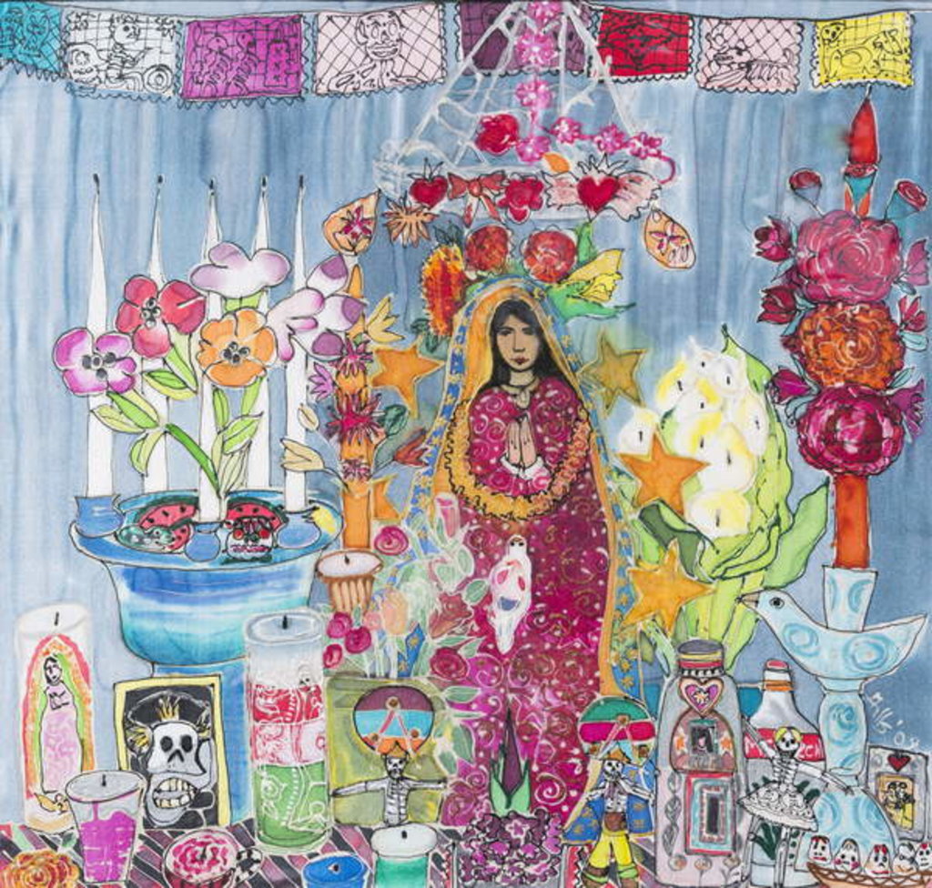 Detail of My Mexican Shrine by Hilary Simon
