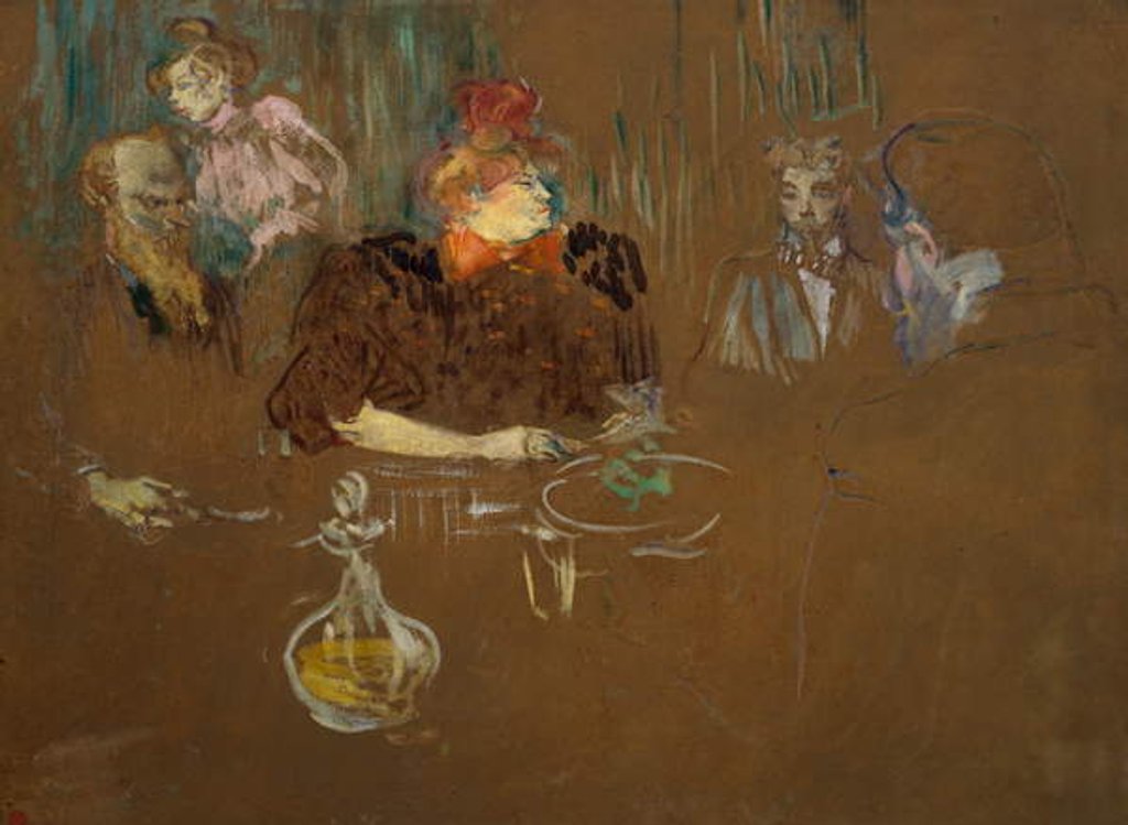 Detail of At the Table of Monsieur and Madame Natanson, 1898 by Henri de Toulouse-Lautrec