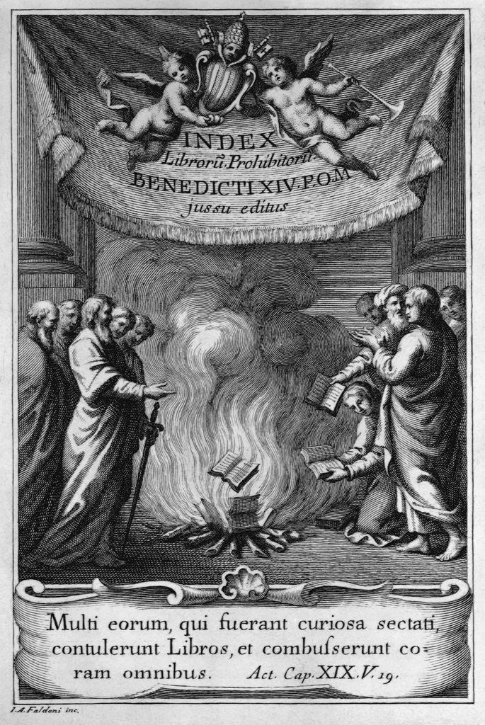 Detail of Index. Librorii. Prohibitorii.Benediciti XIV. P.O.M. jussu editus. by Anonymous