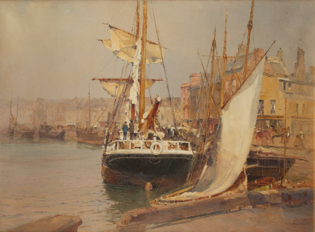 Detail of The Double Corner, North Quay by John Miller Nicholson