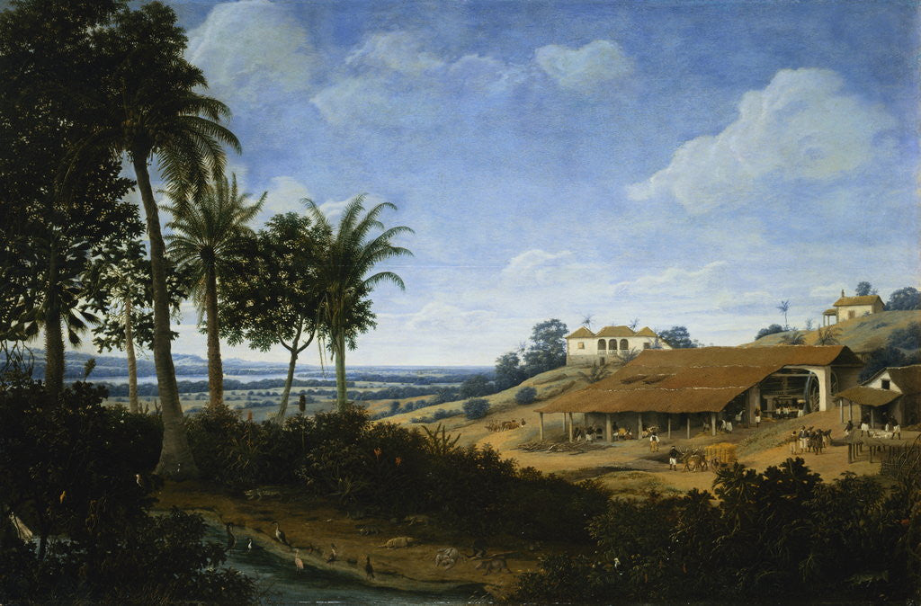 Detail of A Brazilian Landscape with a Sugar Mill by Frans Post