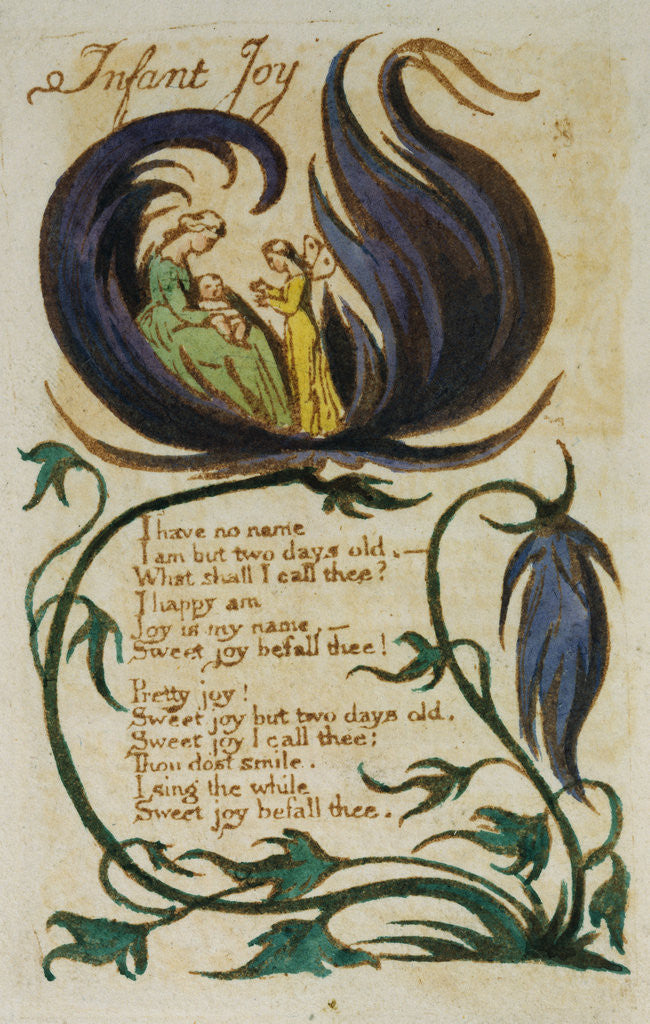 Detail of Infant Joy from Songs of Innocence by William Blake