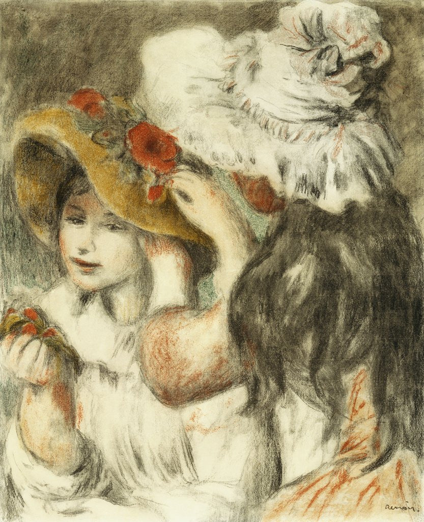 Detail of The Epinglae Hat, on Planche by Pierre Auguste Renoir