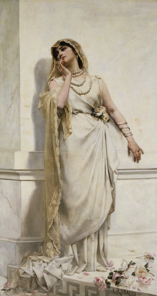 Detail of A Classical Beauty by Alcide Theophile Robaudi