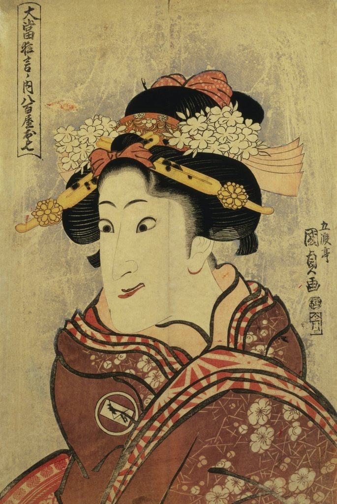 Detail of The Actor Iwai Hanshiro V as Yaoya Oshici by Utagawa Kunisada