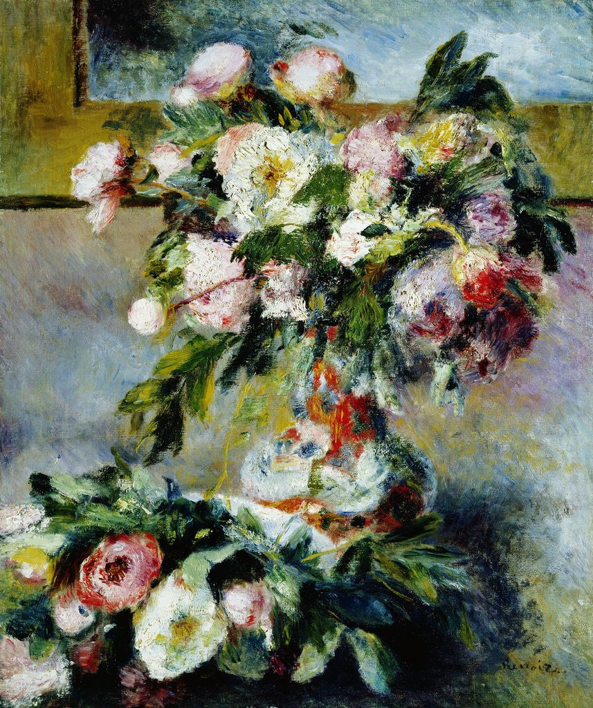Detail of Peonies by Pierre Auguste Renoir