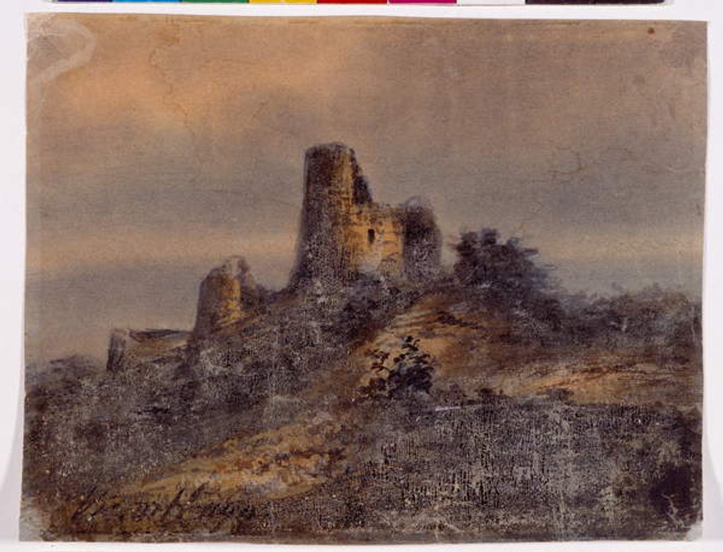 Detail of Ruins of a Medieval Chateau by Victor Hugo