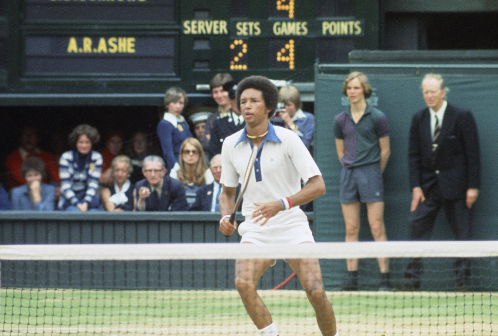 Detail of Arthur Ashe Wimbledon 1975 by J. Dempsie