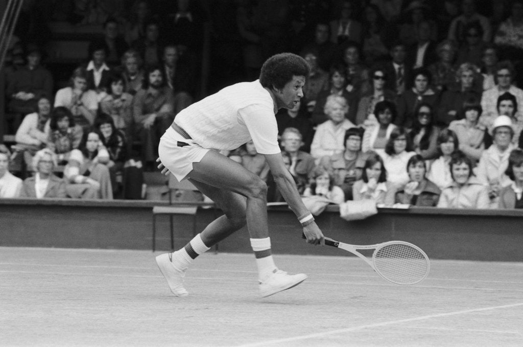 Detail of Arthur Ashe Wimbledon 1975 by Monte Fresco
