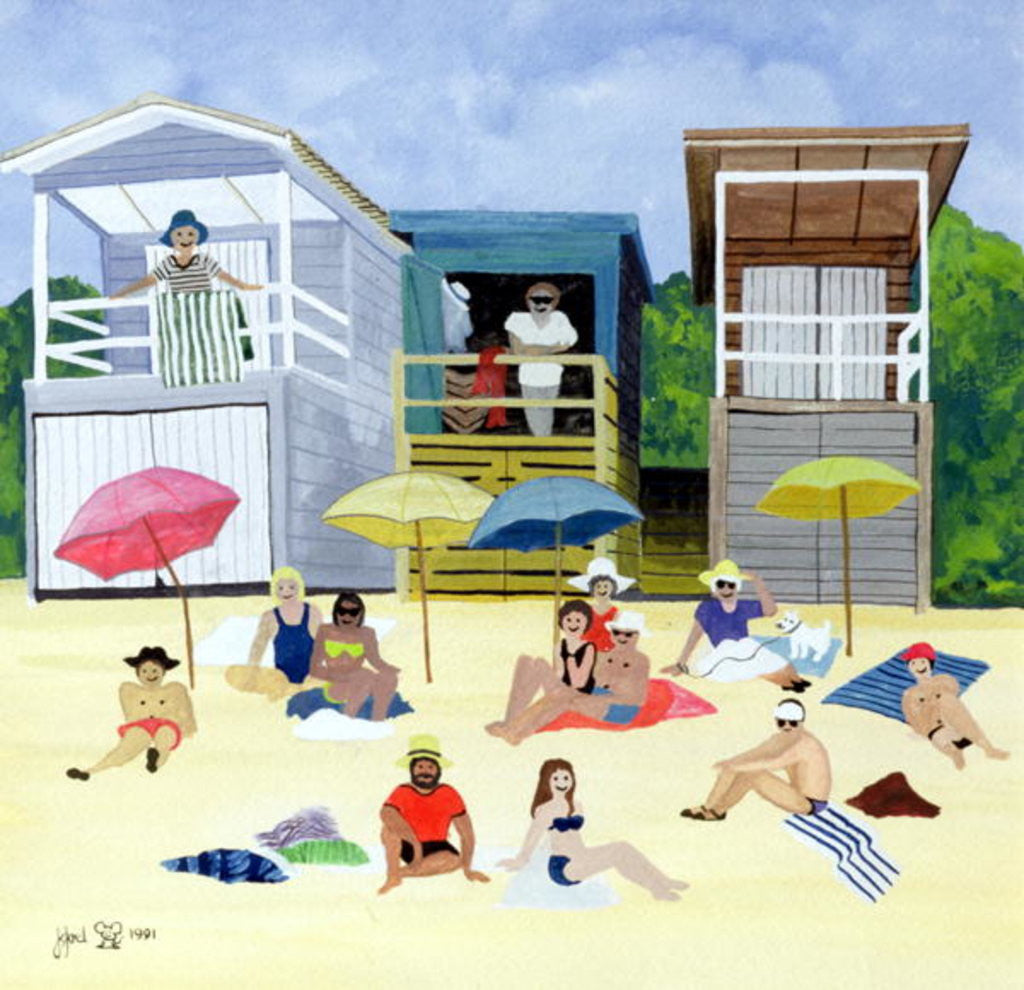 Detail of Beach Huts by Judy Joel