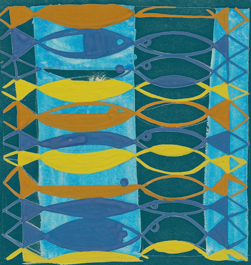 Detail of The Blue Ocean by Karel van Kooning