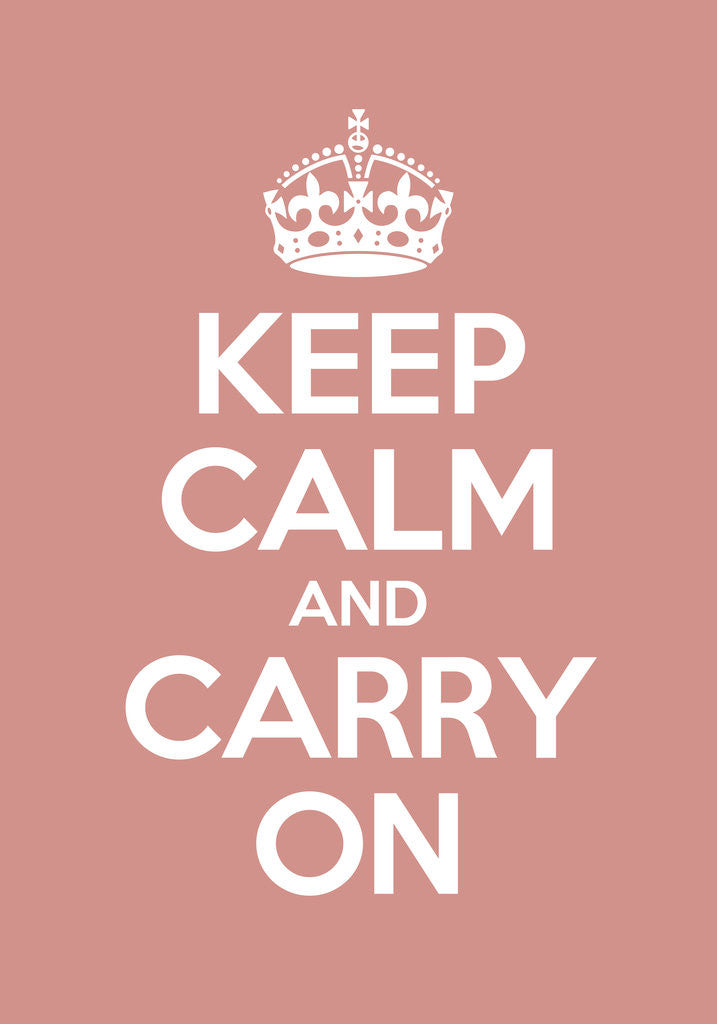 Detail of Keep Calm And Carry On Poster in Red Earth by Magnolia Box