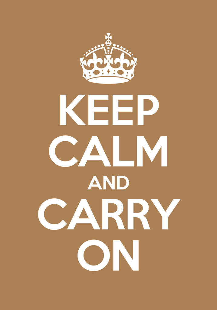 Detail of Keep Calm And Carry On Poster in Sand by Magnolia Box