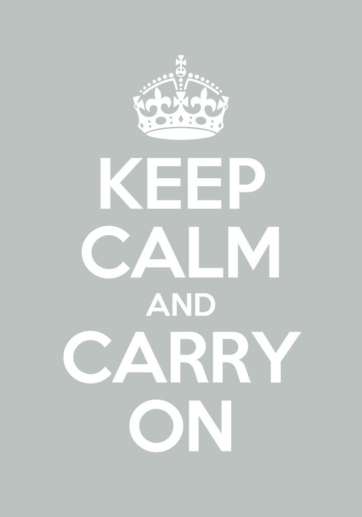 Detail of Keep Calm And Carry On Poster in Skylight by Magnolia Box