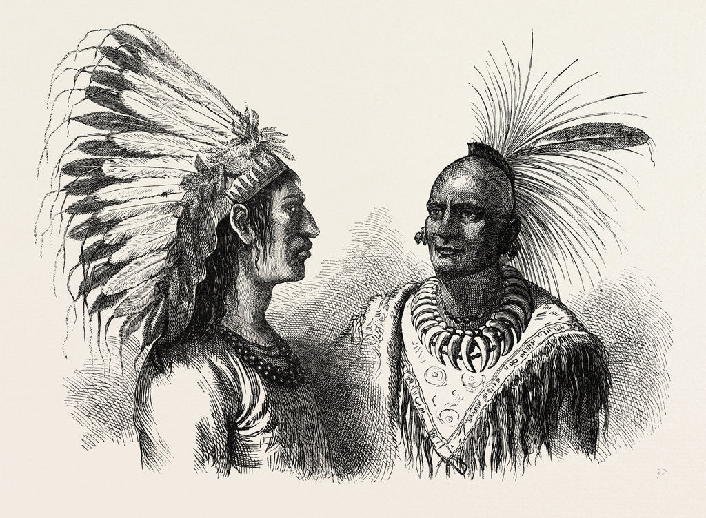 Detail of Red Indian Warriors by Anonymous