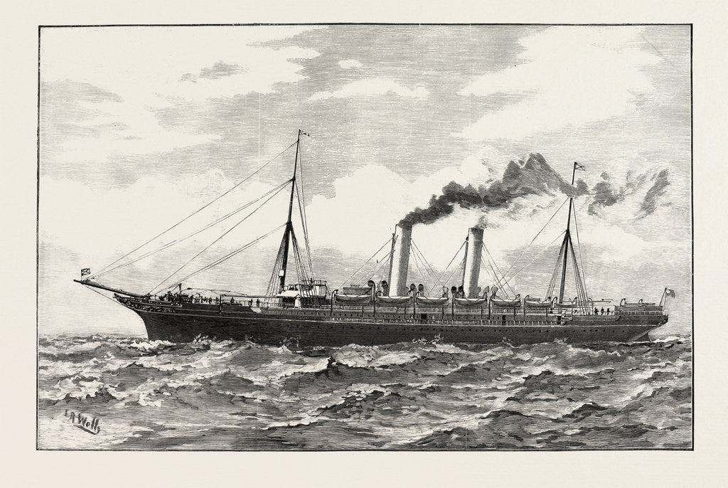Detail of The New Steamer Scot Union Steamship Company South African Royal Mail Service by Anonymous