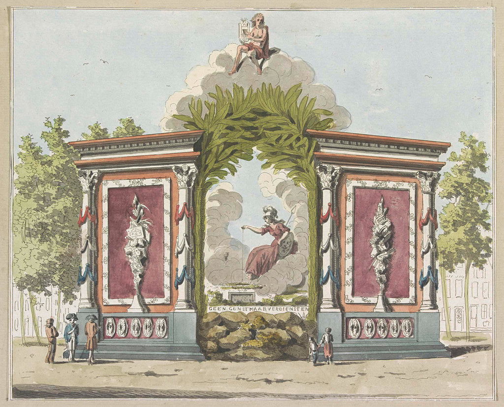 Detail of Arts and Sciences, decoration at the North Market, 1795 by Anonymous