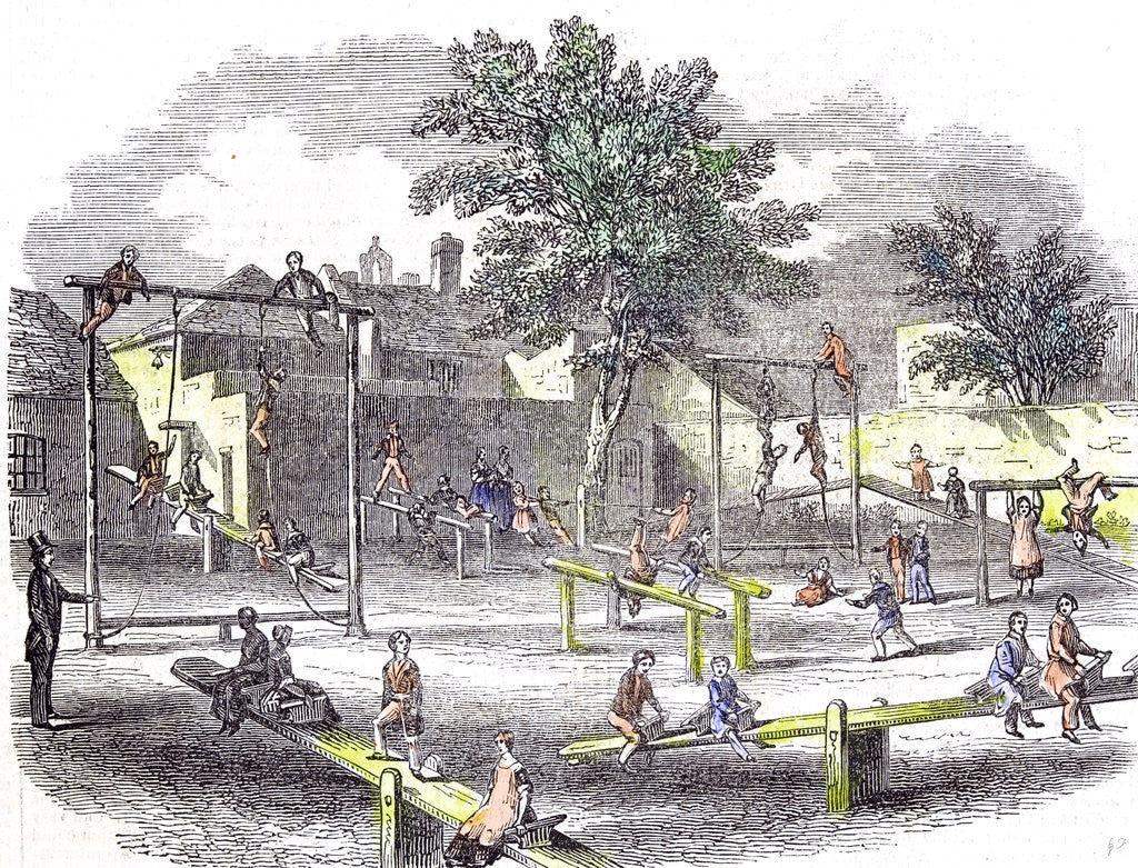 Detail of Gymnasia and Play Ground of the Children of the Infant School by Anonymous