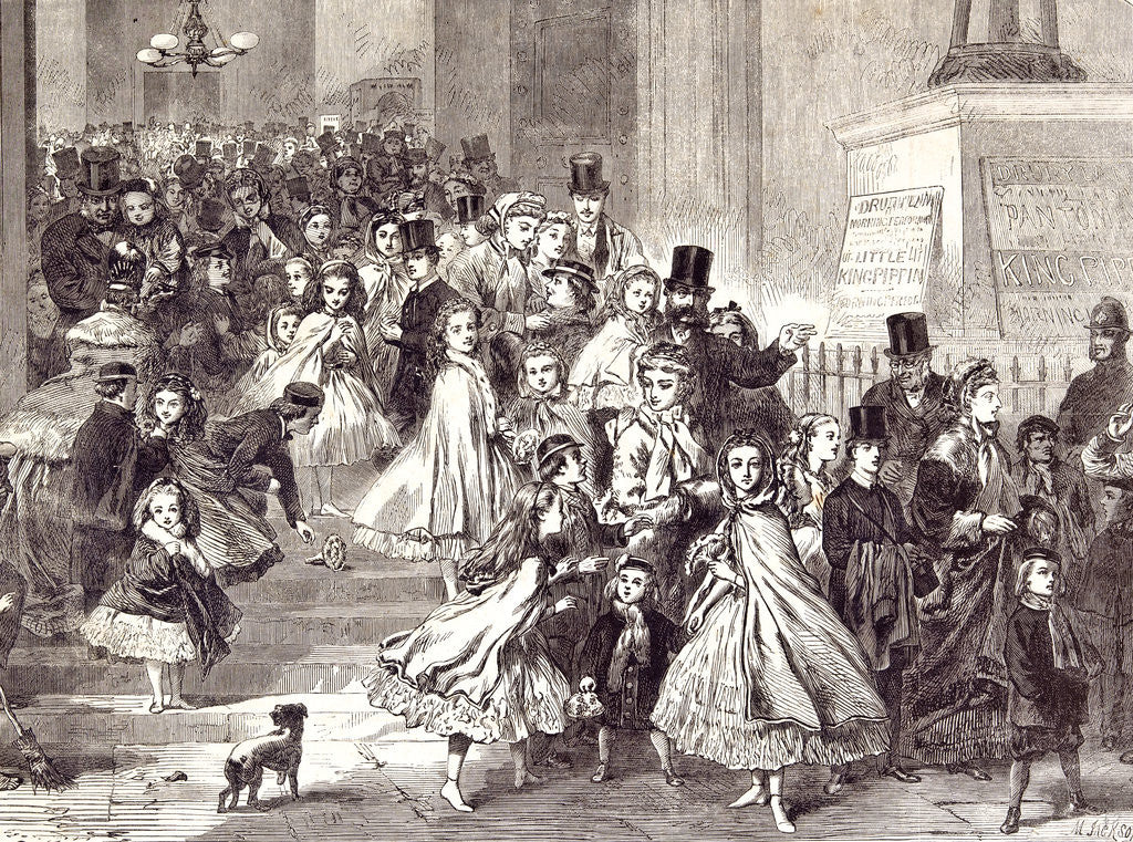 Detail of Children Returning from the Christmas Pantomime 1866 by Anonymous