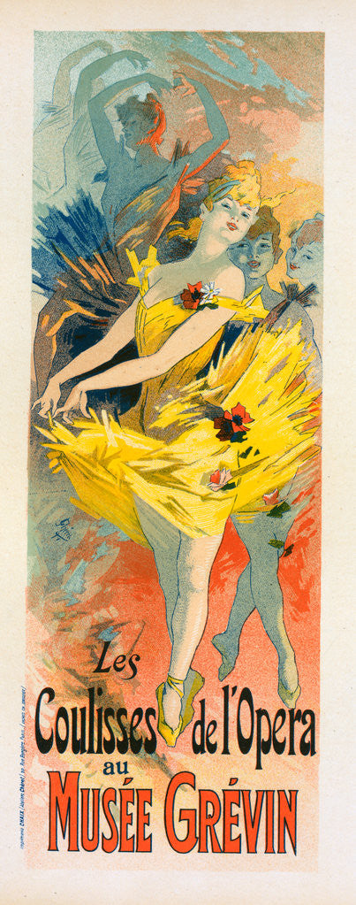 Poster for the Musée Grévin in Paris France, les Coulisses de l