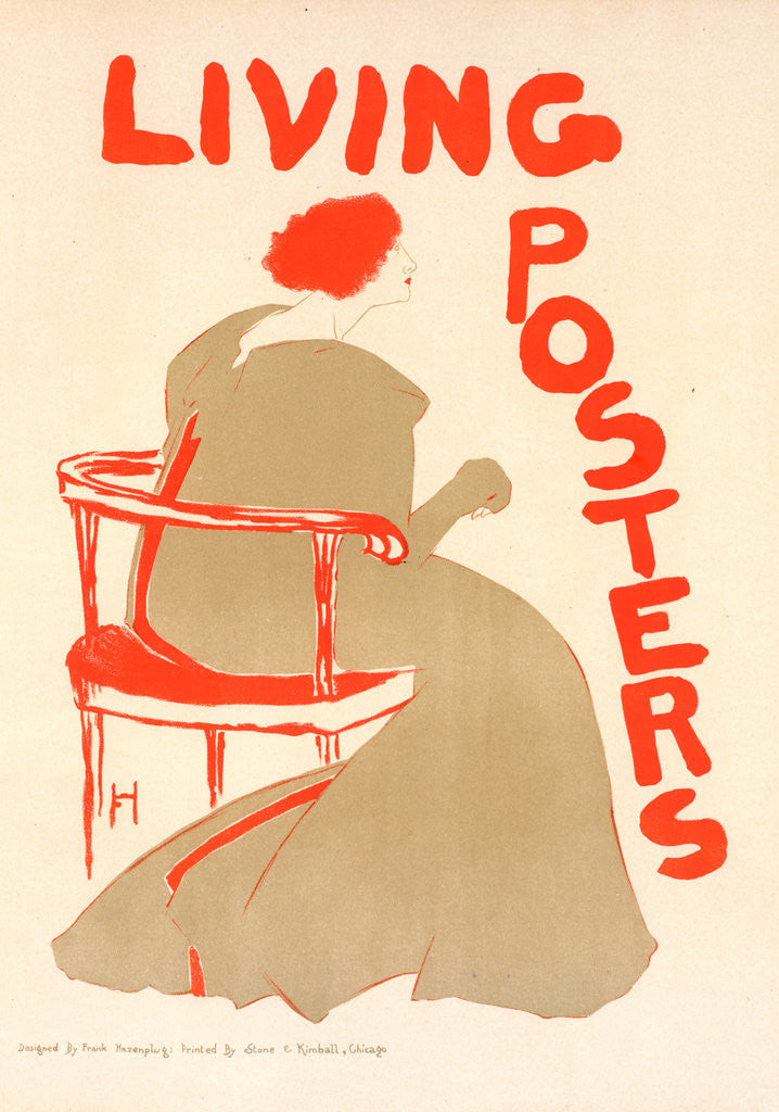 Detail of American poster for the Living Posters (Posters vivants) by Frank S. Hazenplug