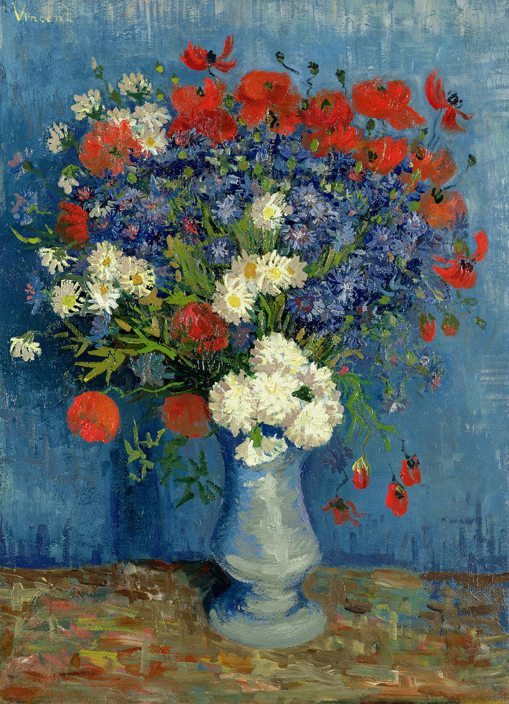 Detail of Still Life: Vase with Cornflowers and Poppies, 1887 by Vincent van Gogh