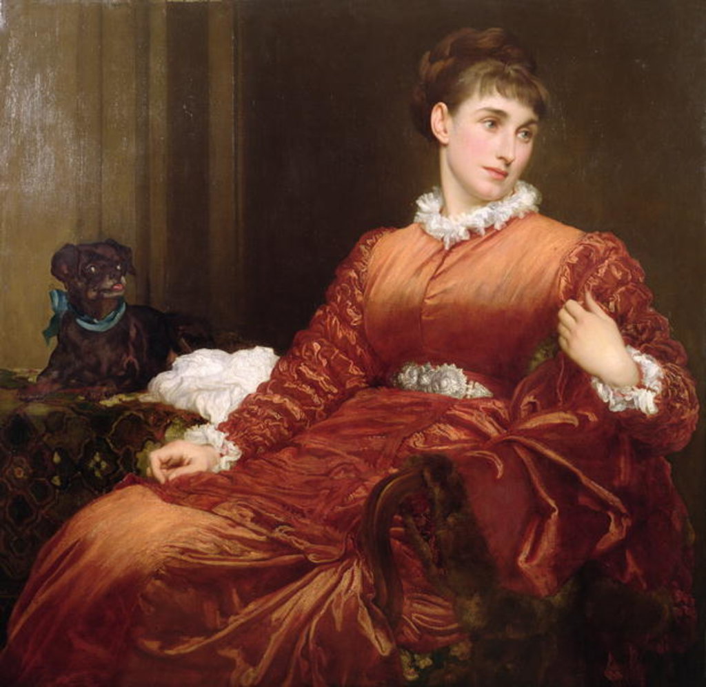Detail of Mrs Henry Evans Gordon, 1877 by Frederic Leighton