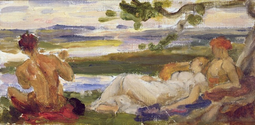 Detail of Sketch for 'The Idyll' by Frederic Leighton
