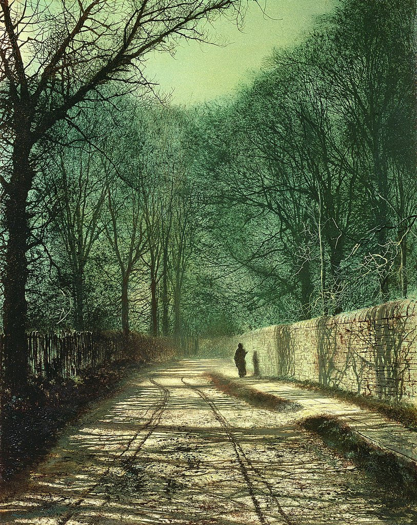 Detail of Tree Shadows in the Park Wall, Roundhay, Leeds, 1872 by John Atkinson Grimshaw