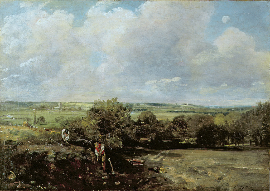 Detail of The Vale of Dedham, 1814 by John Constable