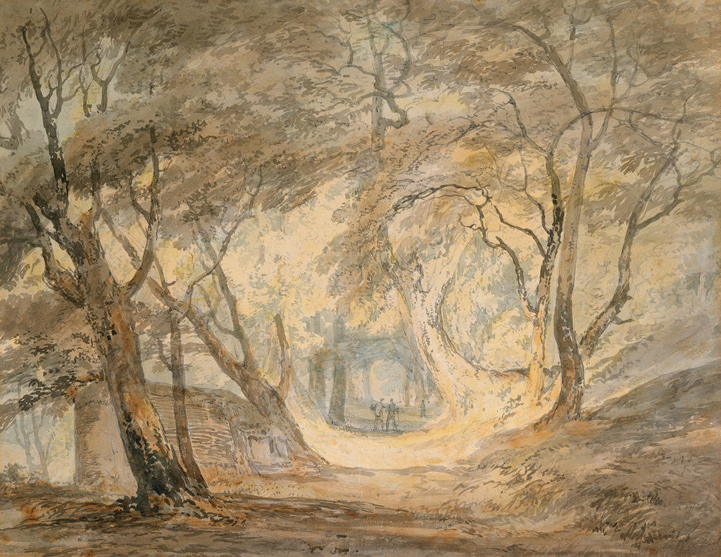Detail of Woodland Scene with Figures, c.1798 by Joseph Mallord William Turner
