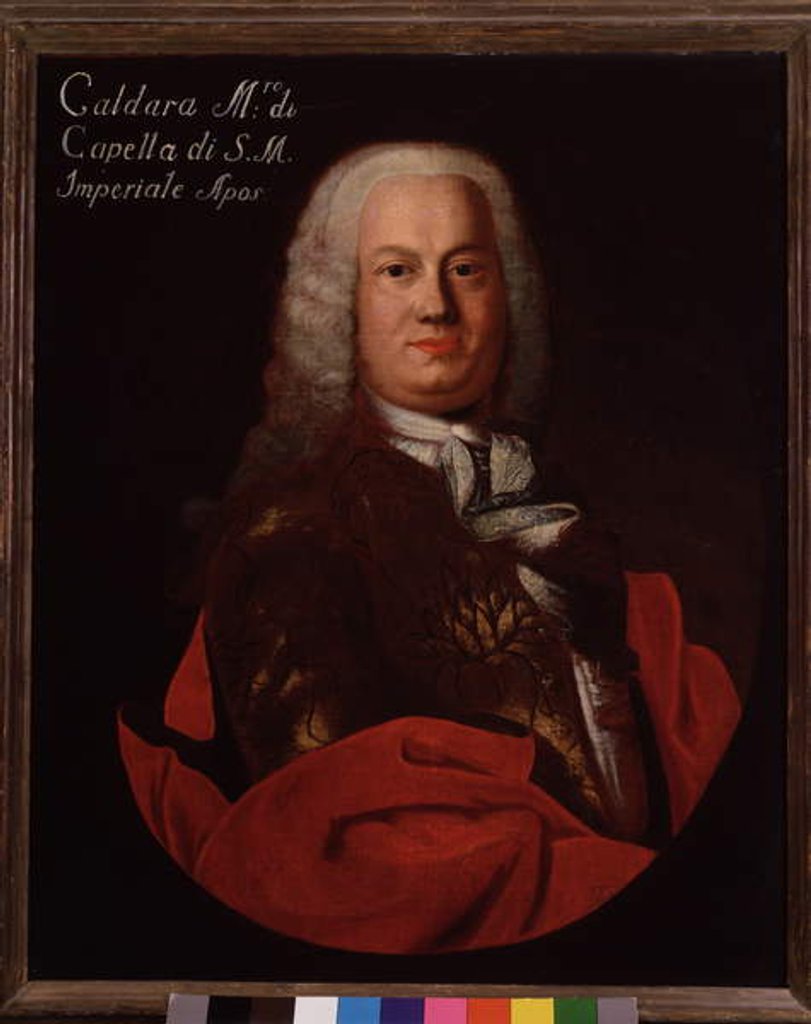 Detail of Portrait of Antonio Caldara italian baroque composer by Italian School