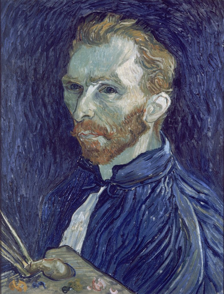 Detail of Self-Portrait by Vincent Van Gogh
