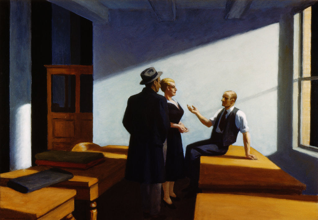 Detail of Conference at Night by Edward Hopper