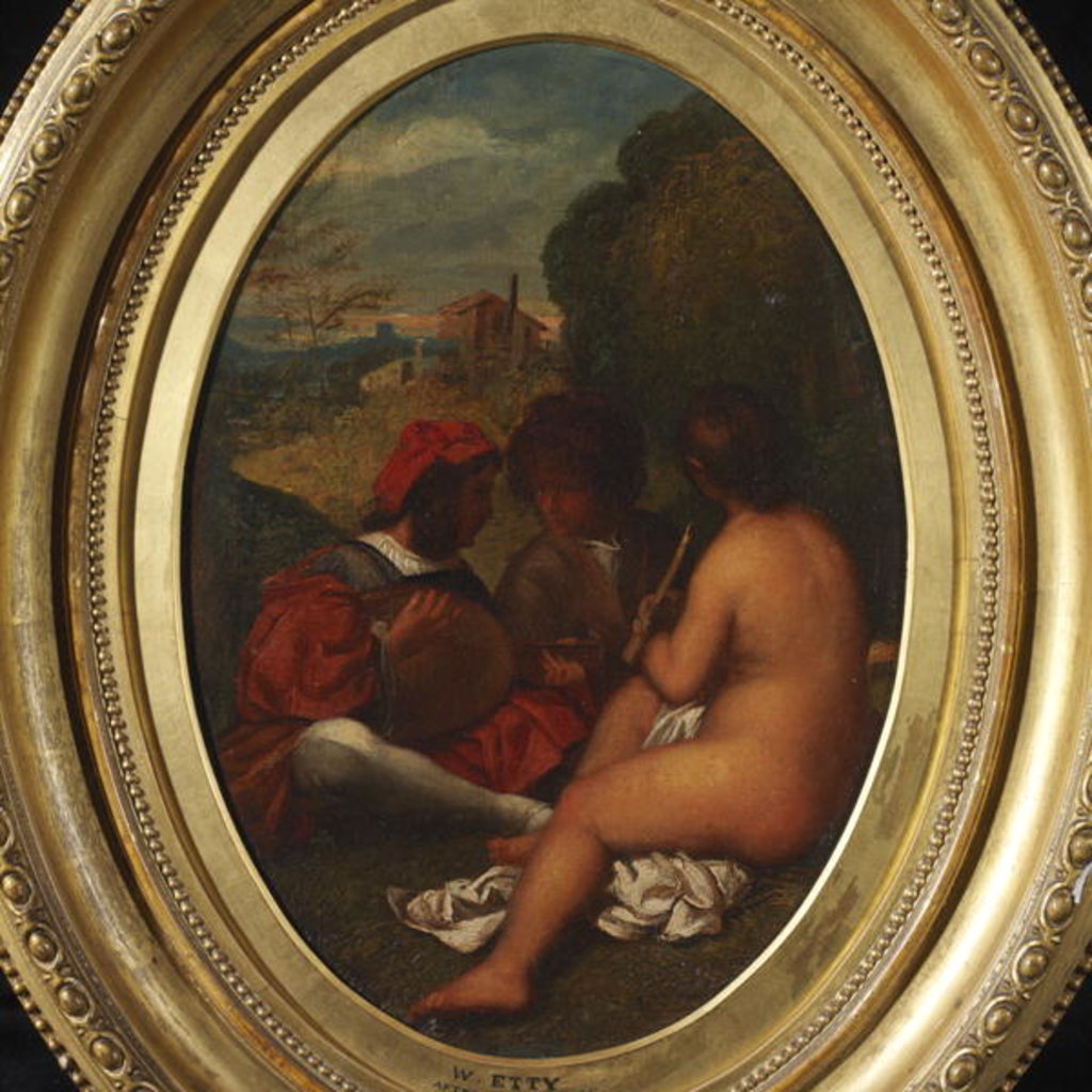 Detail of Le Concert Champetre, after Titian by William Etty